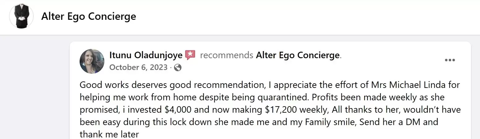 positive review of Alter Ego Concierge