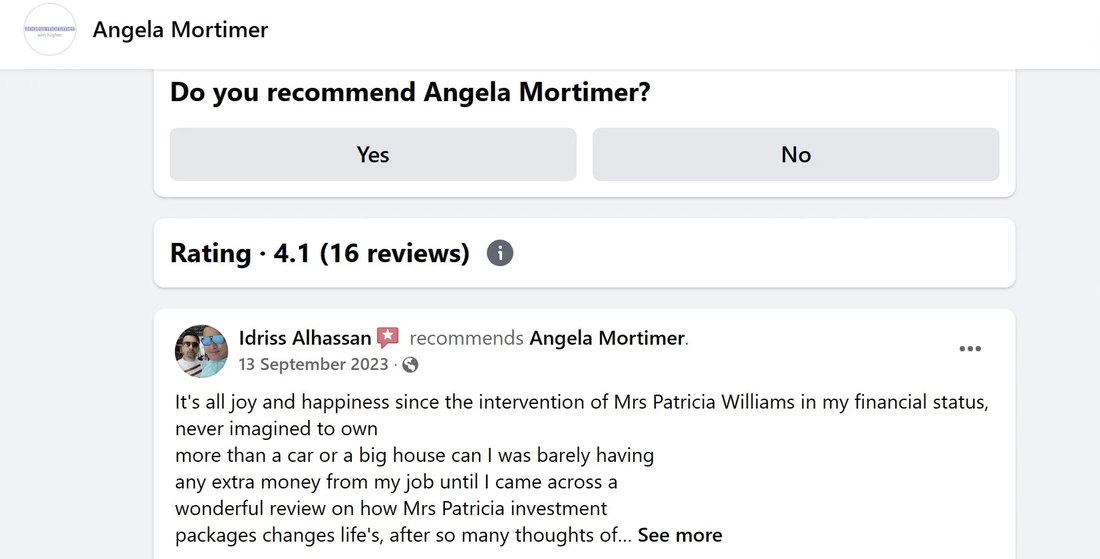 positive review of Angela Mortimer