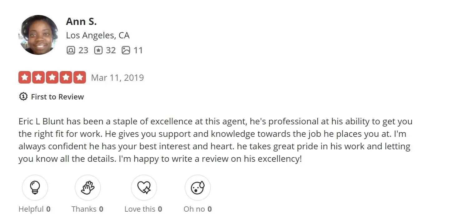 positive review of the Best Domestic Agency