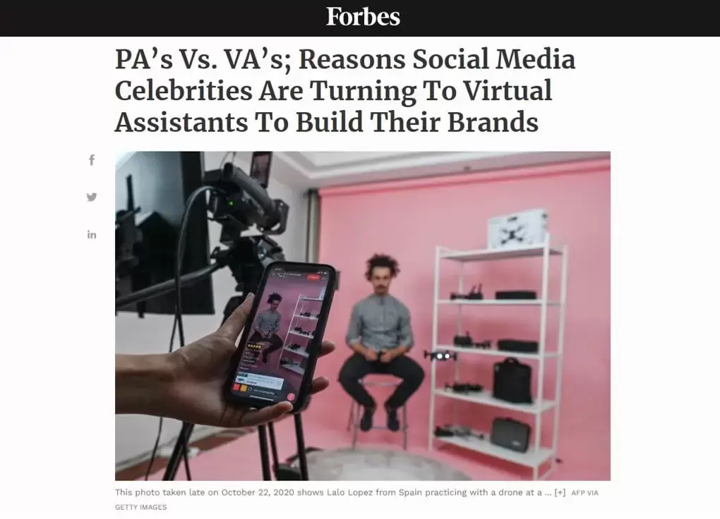 assistants help celebrities with social media