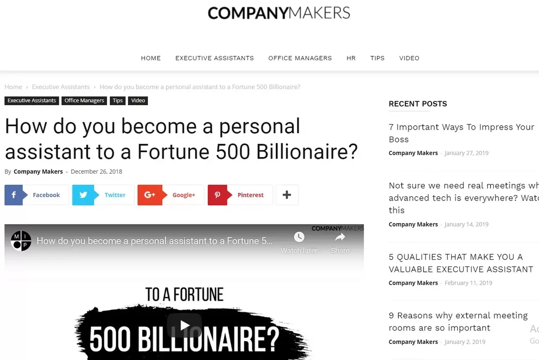 work for a fortune 500 billionaire