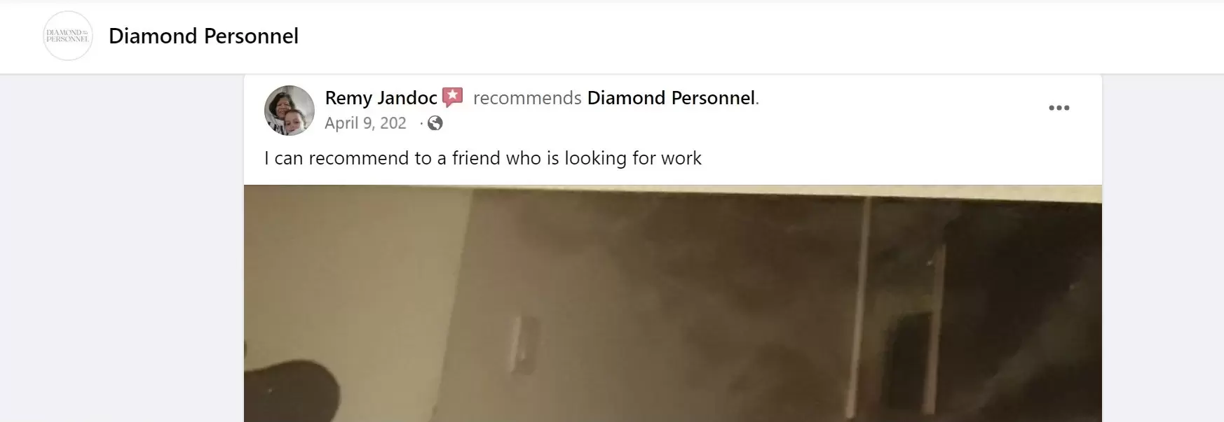 positive review of Diamond Personnel