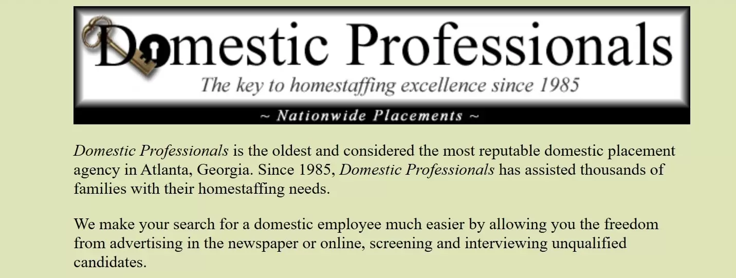 Domestic Professionals Staffing company profile and reviews