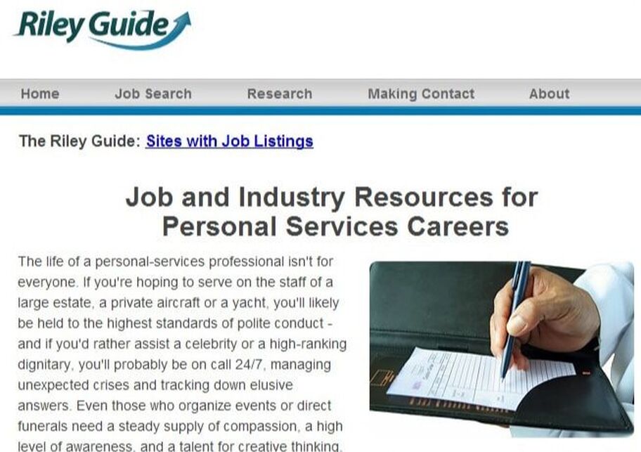 personal services industry jobs