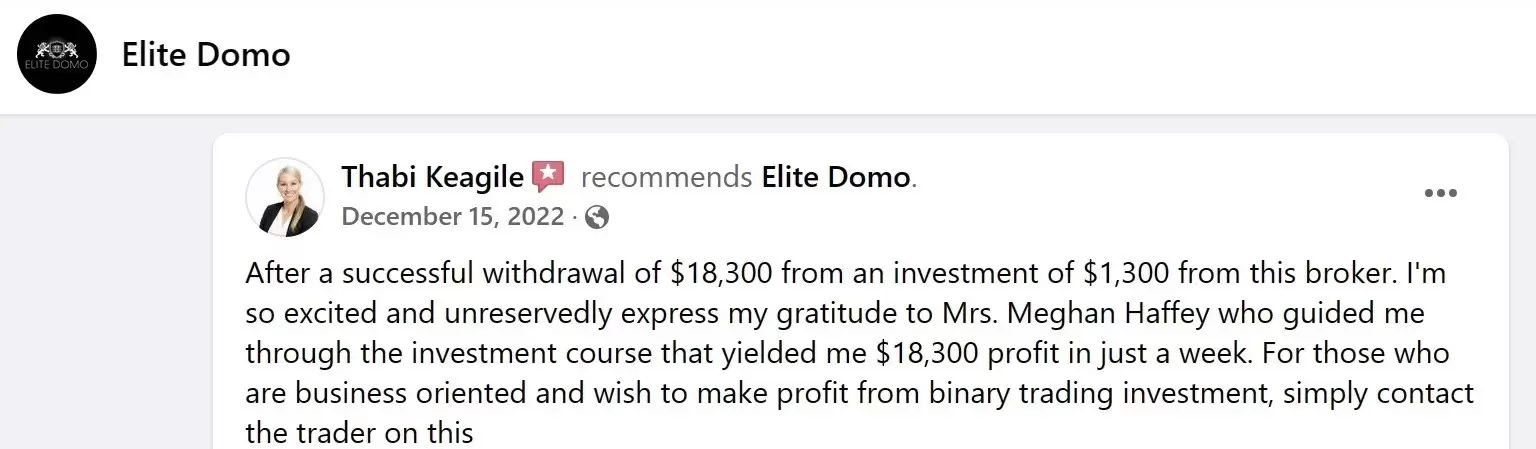 positive review of the Elite Domo
