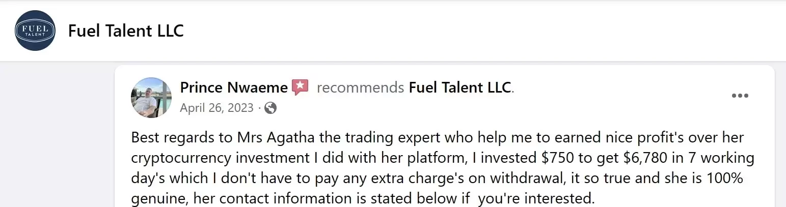 positive review of Fuel Talent