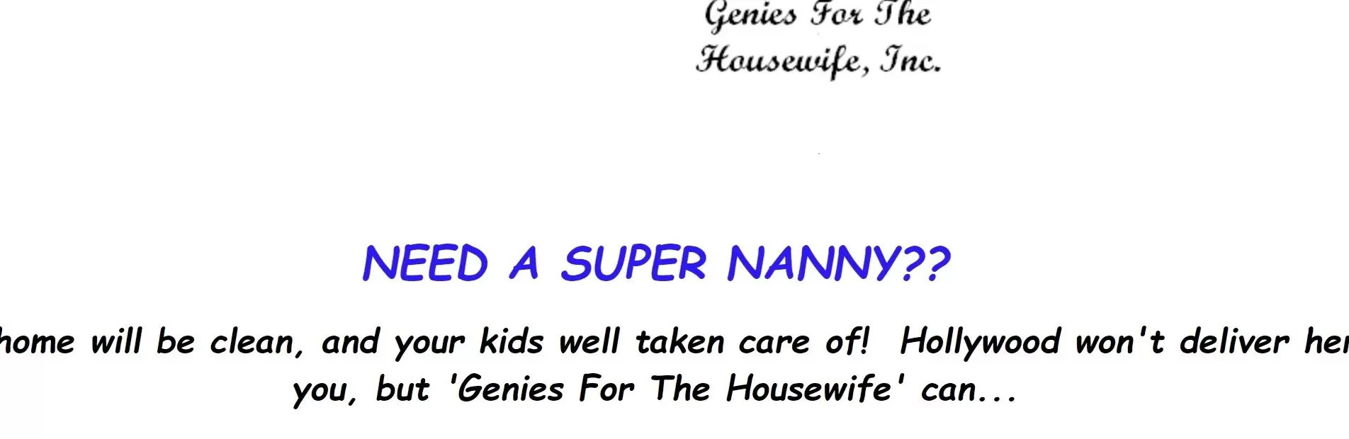 Genies for the Housewife company profile and reviews