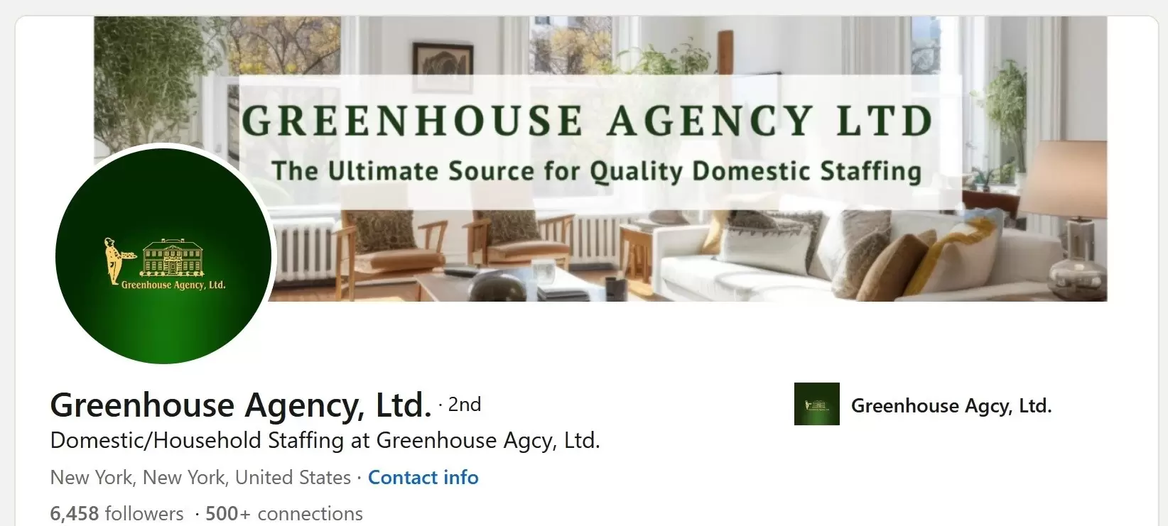 Greenhouse Agency LinkedIn