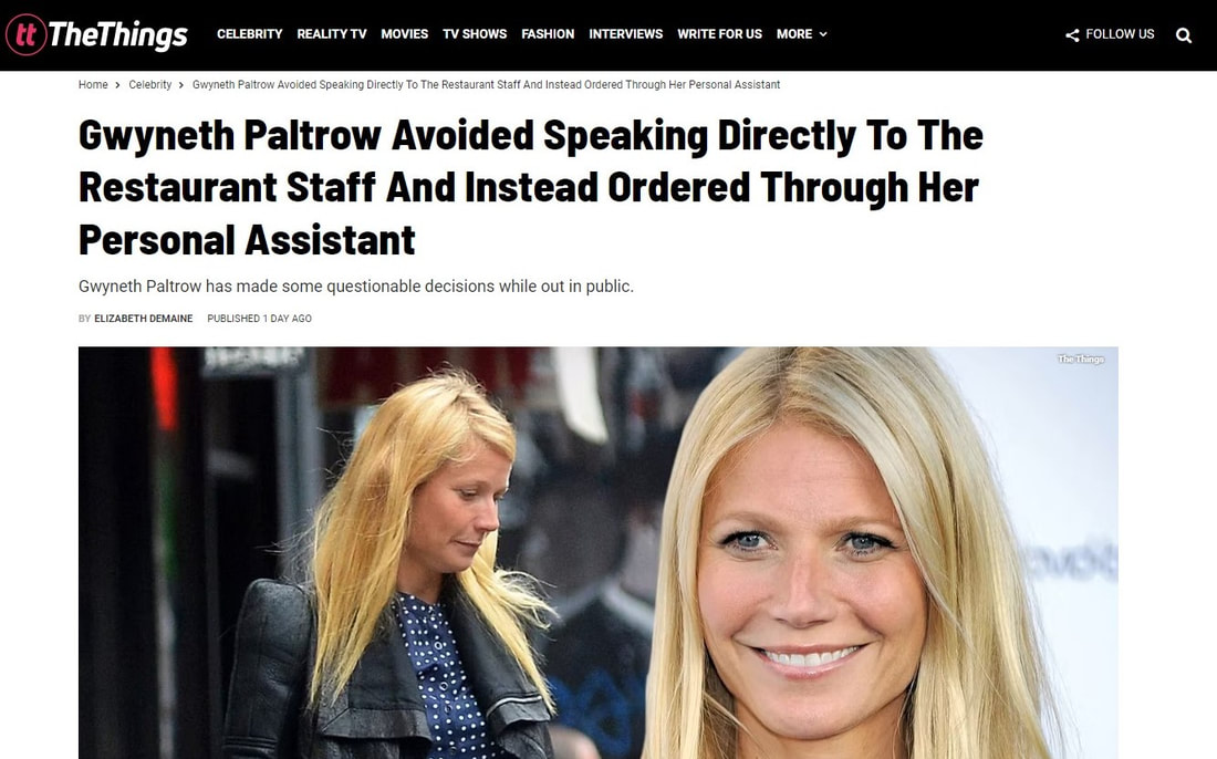 personal assistant to Gwyneth Paltrow