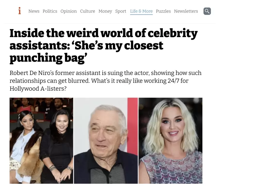 the celebrity PA world