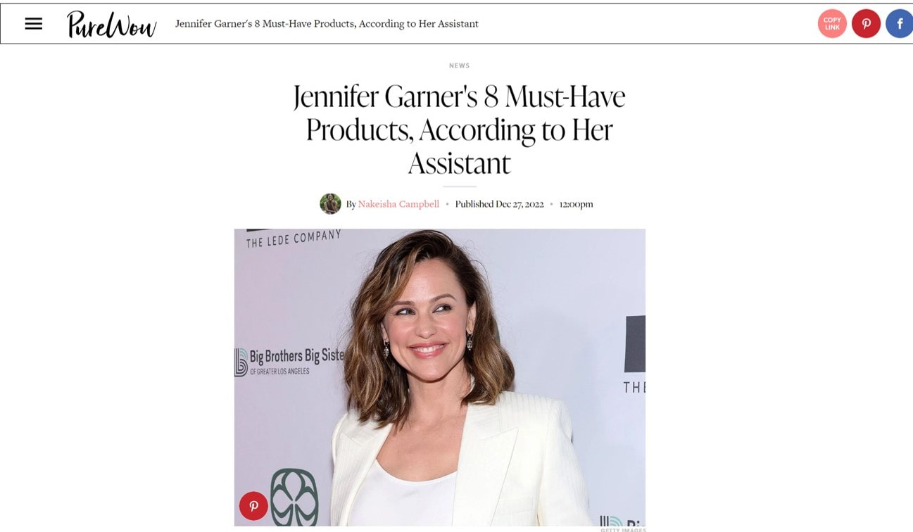 personal assistant to Jennifer Garner
