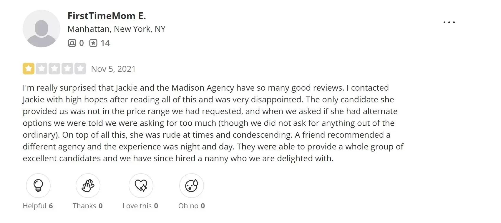 critical review of Madison Agency