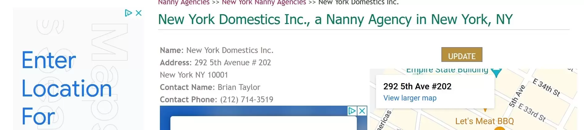 New York Domestics Inc on Nanny US