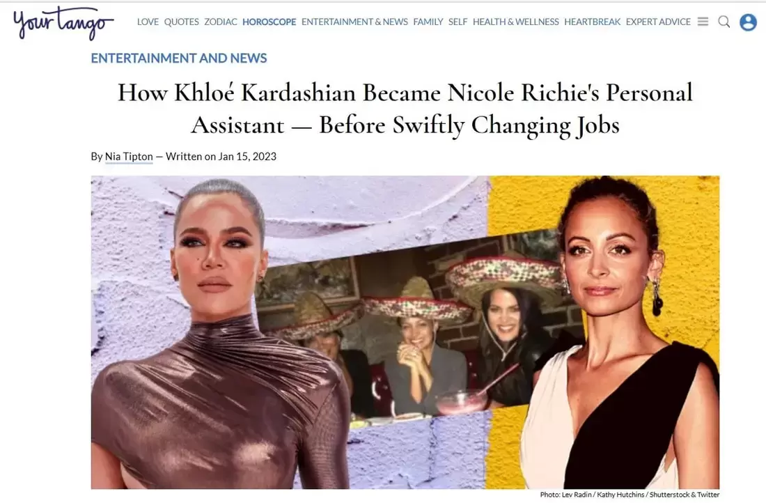 Khloe Kardashian was Nicole Richie's assistant