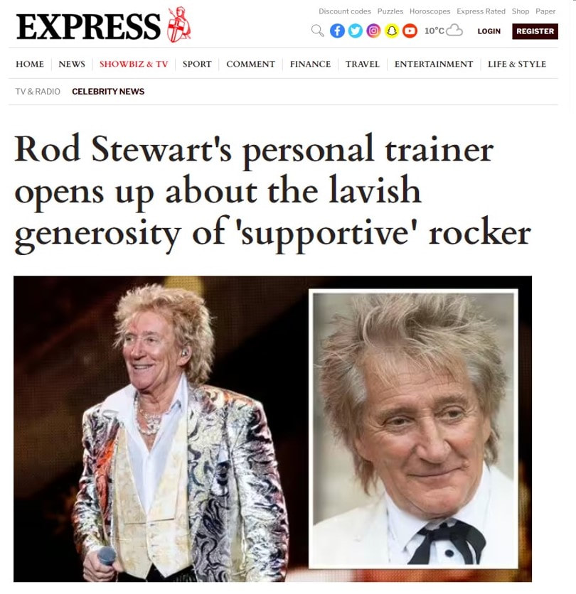 celebrity jobs Rod Stewart
