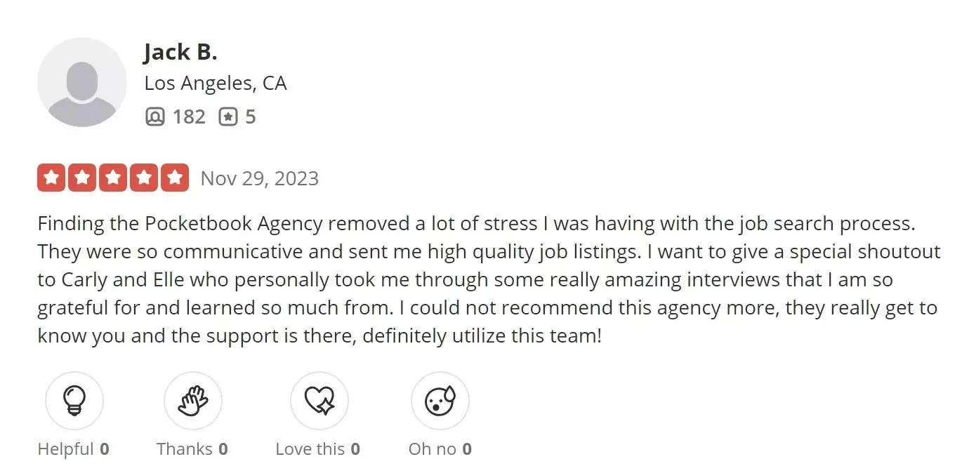 positive review of Pocketbook Agency