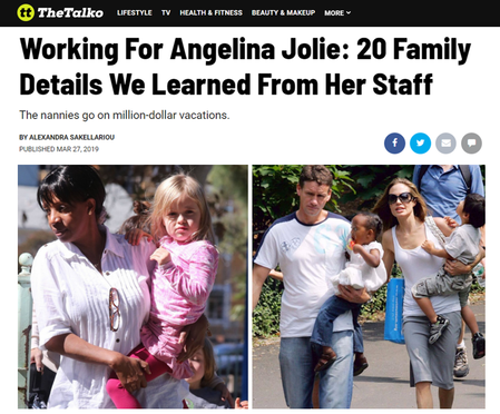 assistants to Angelina Jolie