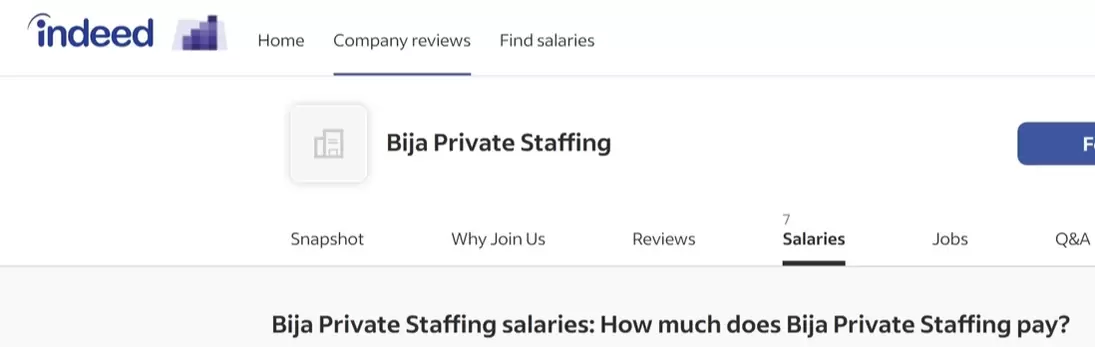 Bija Private Staffing on Indeed