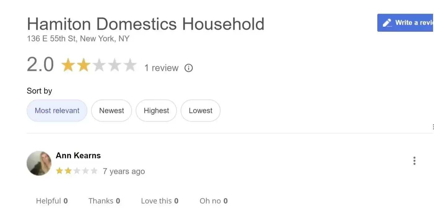 critical review of Hampton Domestics