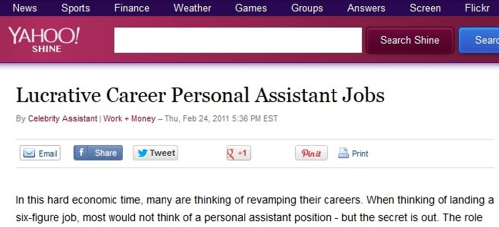 career assistant jobs