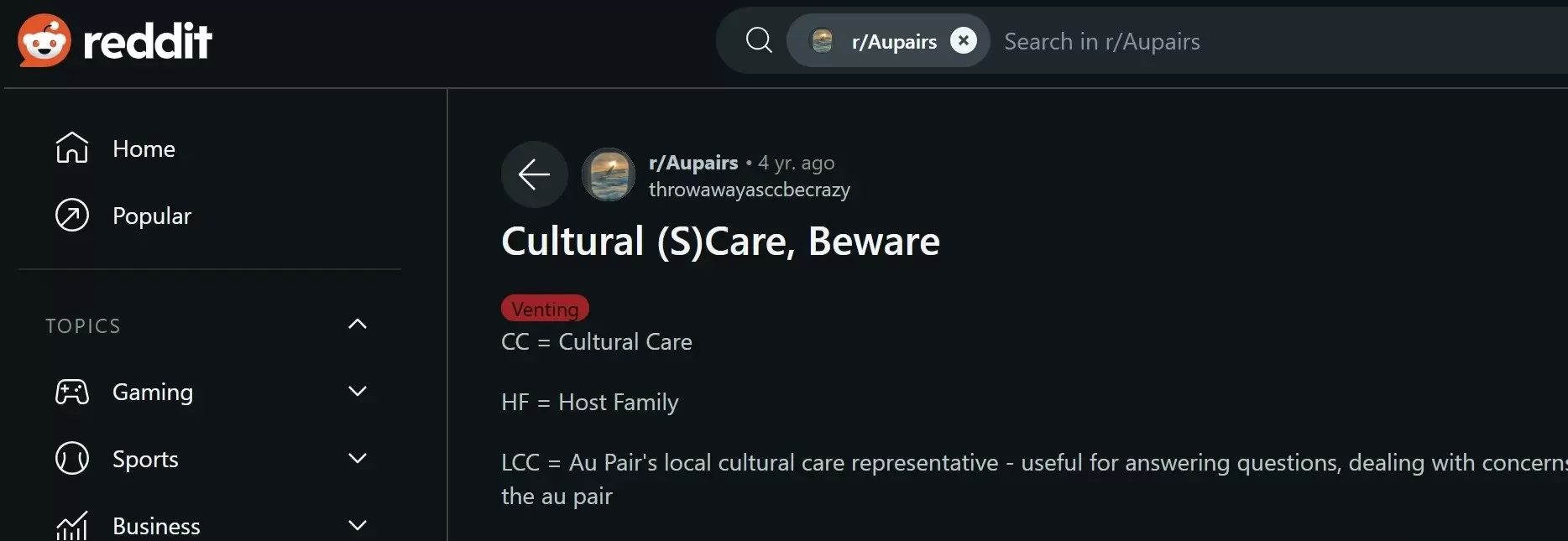 Cultural Care Au Pair on reddit