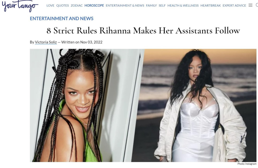 personal assistant to Rihanna
