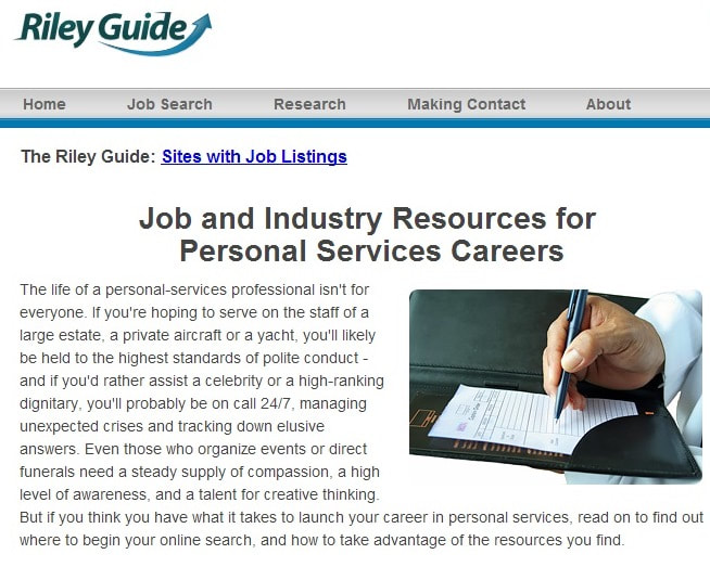 personal services industry jobs