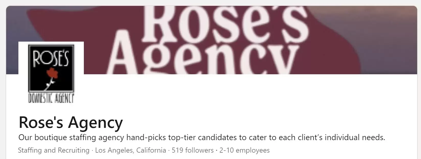 Rose's Agency on LinkedIn