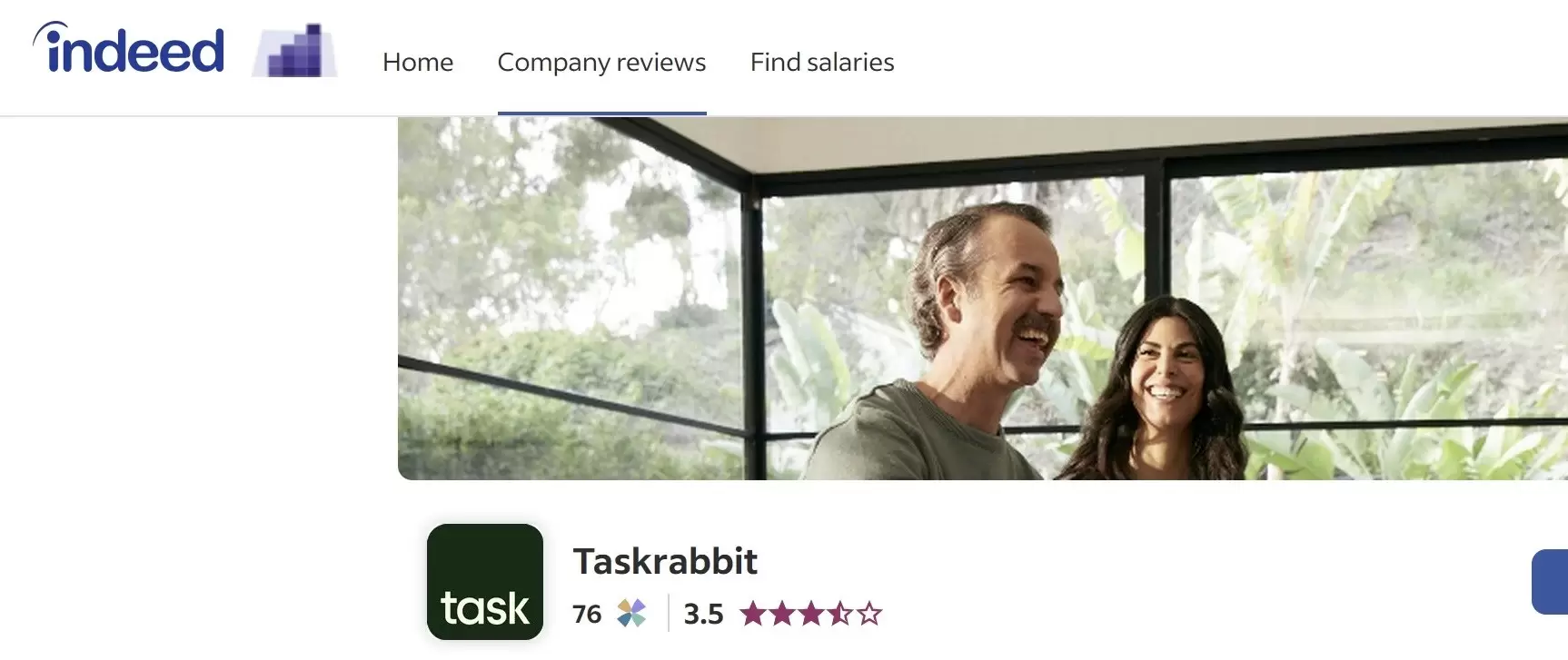 Taskrabbit reviews on Indeed