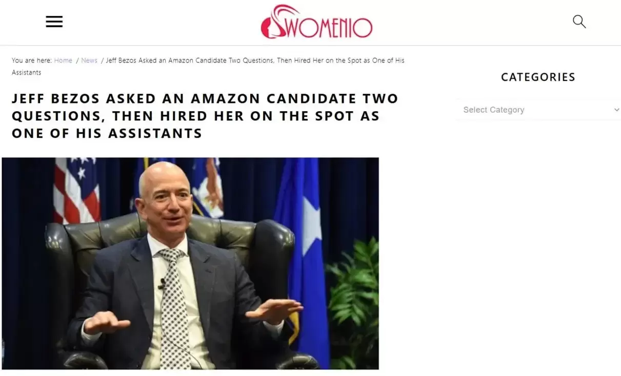 How Jeff Bezos' assistant was hired
