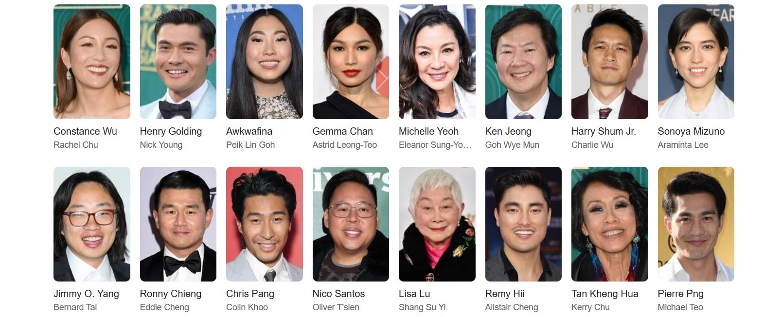 the cast from Crazy Rich Asians