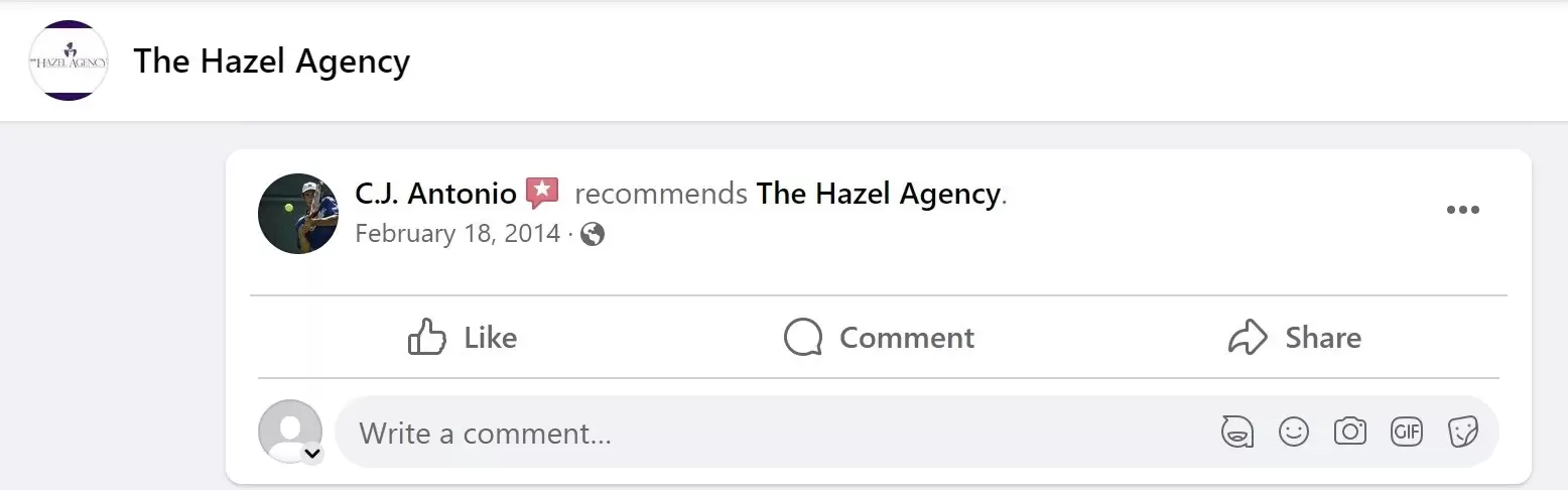positive review of The Hazel Agency