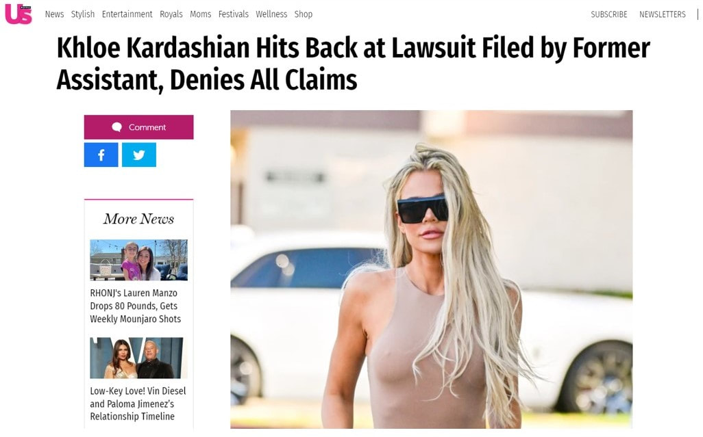 Khloe Kardashian's PA lawsuit