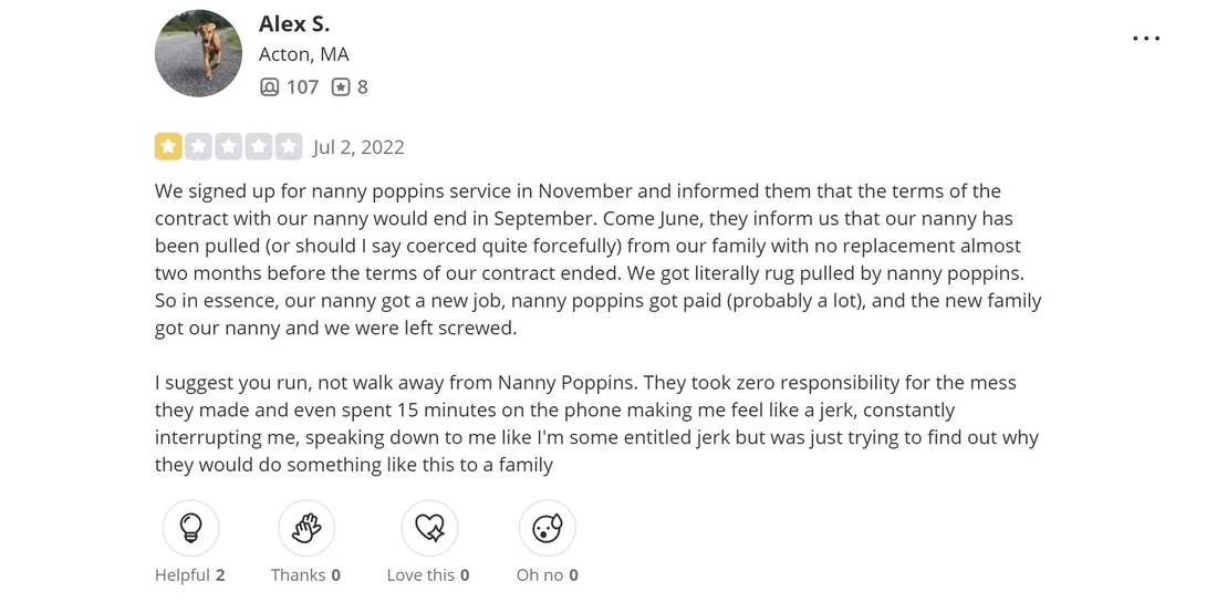 critical review of The Nanny Poppins Agency
