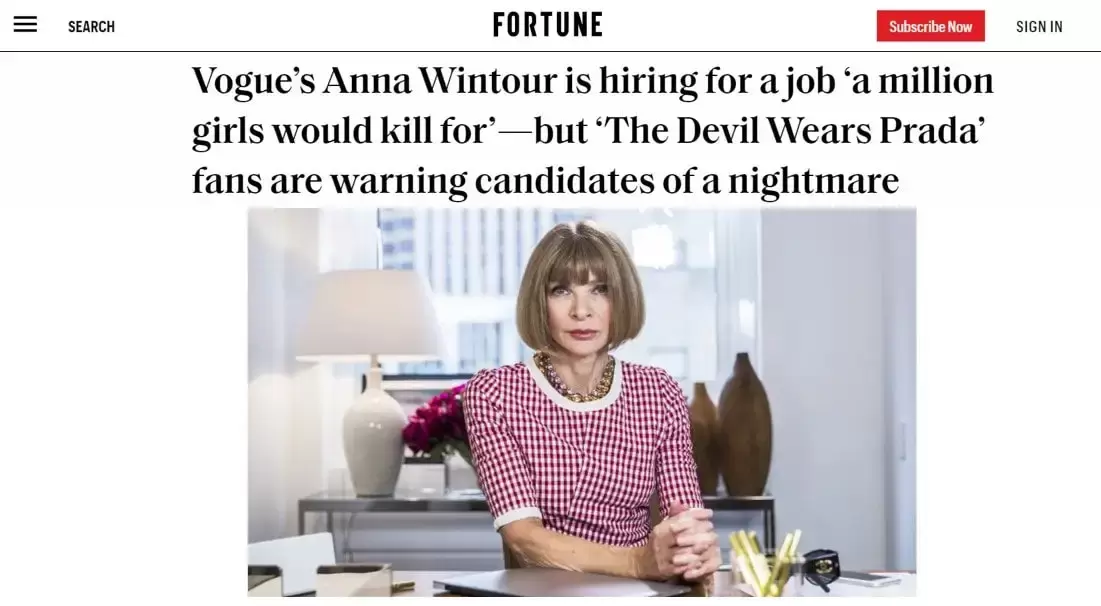 the real life assistant to The Devil Wears Prada