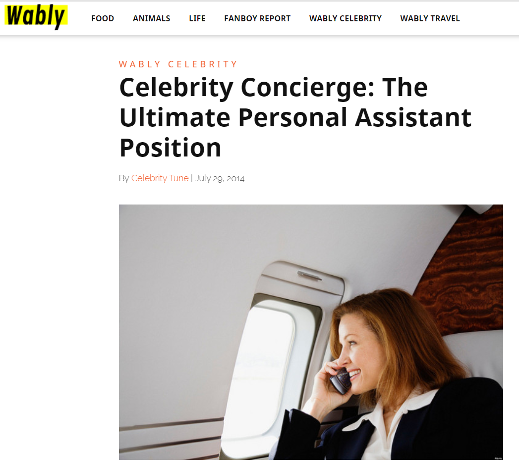 celebrity concierge jobs